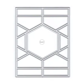 Геометрический фон DzIxY Штампы для резки металла для изготовления открыток Набор Трафаретов для вырезок из бумаги с тиснением Карманы для хранения расходных материалов