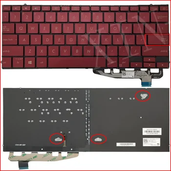 Американская клавиатура для ноутбука с красной подсветкой Asus ZenBook UX391U UX391UA UX391F UX391FA ASM17H13USJ5283 0KNB0-2609US00