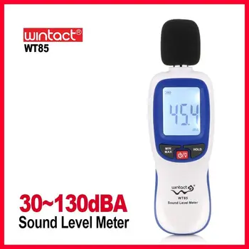 WINTACT Цифровой Измеритель уровня звука Измеритель уровня звука Sonometro Измеритель звука Децибелиметр Децибелометр Шумомер 30-130 дБ WT85