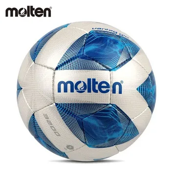 Оригинальный Футбольный мяч Molten Football Размер 5 Официальный F5A3200 Технические Характеристики Молодежный Тренировочный Футбольный мяч из износостойкой Кожи, сшитой вручную