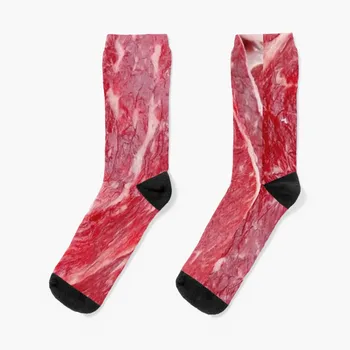 Носки из сырого стейка, носки, эстетичный забавный подарок, компрессионные носки для мужчин