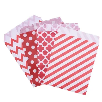 Бумажные пакеты смешанного стиля, Подарочные пакеты для печенья и конфет, упаковка для продуктов питания, принадлежности для украшения вечеринки по случаю Дня рождения.