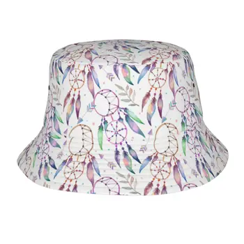 Кепка-ведро с ловцом снов в стиле бохо для мужчин и женщин, кепки для рыбаков, для летних походов на открытом воздухе