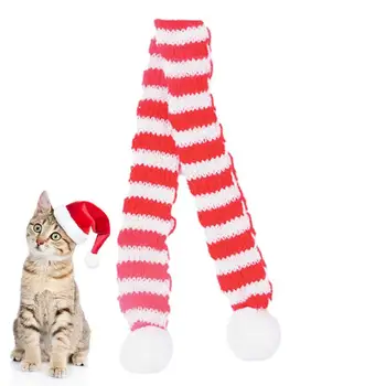 Мини-рождественский шарф для домашних животных, грелка для шеи, Мини-вязаный рождественский шарф для домашних животных, милый мини-вязаный Яркий, приятный для кожи щенка Кролика
