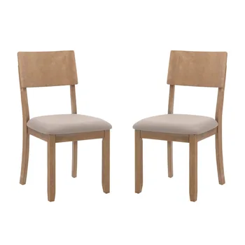 Обеденный стул с мягкой обивкой Linon Jamil, комплект из 2 предметов, серый для стирки