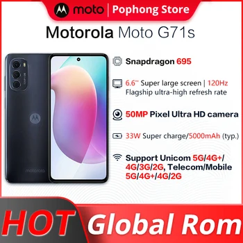 Глобальная ПЗУ Lenovo Motorola Moto G71s 5G Snapdragon 695 Восьмиядерный 8 ГБ 128 ГБ 5000 мАч Аккумулятор 30 Вт заряд 6,6 