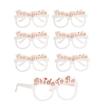 Будущая Невеста Для одиночной вечеринки Невеста Бумажные Очки Команда Невеста Позолоченные очки для вечеринки