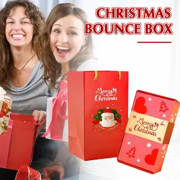 Рождественская коробка для прыжков с сюрпризом, Подарочная коробка, Складная Бумажная коробка, сделай Сам, Деньги На День Рождения, Свадебный Сюрприз, коробка для прыжков на Рождество K6T9