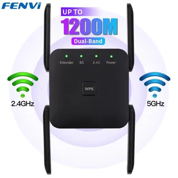 5 ГГц AC1200 WiFi ретранслятор 1200 Мбит/с маршрутизатор Черный WiFi Удлинитель Усилитель 2,4 G 5 ГГц WiFi Усилитель сигнала сети дальнего действия