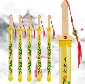 63 см Бамбуковый Деревянный меч Игрушка в ножнах Коллекционный реквизит для косплея Хэллоуин Подарки на День рождения для детей SN4546