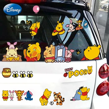 Наклейка на автомобиль Disney с Винни-Пухом, Наклейки на зеркала заднего вида, наклейки на мотоциклетный шлем, декор