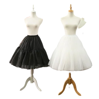Юбка для косплея в стиле Лолиты из органзы для девочек, Нижняя юбка, Короткая юбка-пачка, Аксессуары 2023 г.