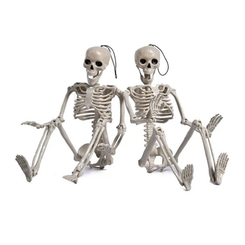 Подходящий скелет на Хэллоуин, драпировки со скелетом на Хэллоуин в натуральную величину, Жуткие скелеты для вечеринки в доме с привидениями на Хэллоуин