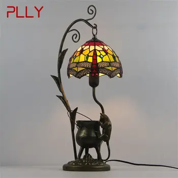 Стеклянная настольная лампа PLLY Tiffany LED Современный креативный дизайн, Новинка, Настольная лампа для декора Дома, гостиной, прикроватной тумбочки в отеле