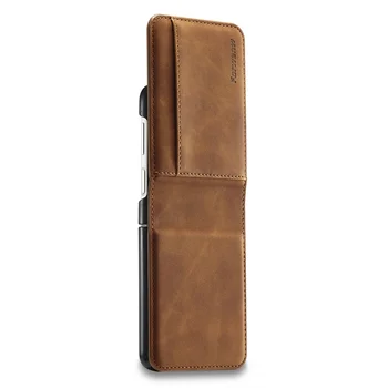 Forwenw Роскошный кожаный чехол с магнитной застежкой для Samsung Galaxy Z Flip 3/Z Flip 4 с полной защитой, складной чехол-бумажник, сумки для телефонов