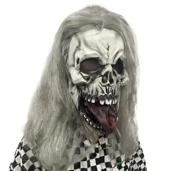 Маска с черепом, полностью закрывающая лицо, Дышащий Череп, Креативные Удобные принадлежности для вечеринок с проушинами для приключенческой вечеринки на Хэллоуин