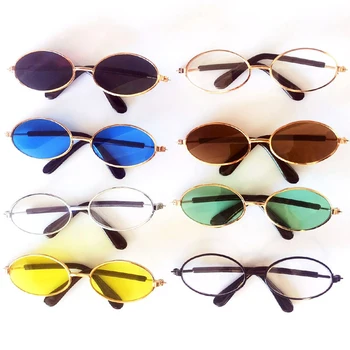 Прекрасные винтажные круглые солнцезащитные очки для кошек, отражающие Очки для маленьких собак, Фотографии кошек, товары для домашних животных, реквизит, аксессуары