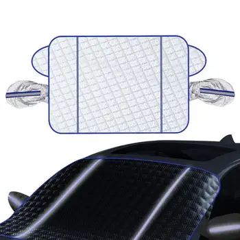 Автомобильная магнитная защита от снега и льда со светоотражающей полосой, Солнцезащитный козырек на лобовом стекле, крышка блока лобового стекла спереди и сзади, авто