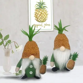 Плюшевые гномы с ананасовым декором, Плюшевая кукла с ананасовым декором, Летние многоуровневые украшения для подноса, Скандинавская фигурка эльфа-ананаса Tomte