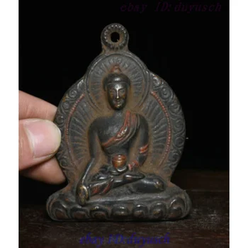 Тибетский буддизм Бронзовый Шакьямуни Статуя Шакьямуни Амитабхи Кулон-Амулет