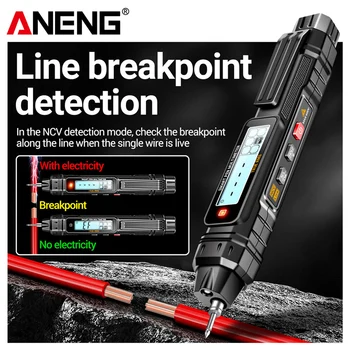 Цифровой мультиметр ANENG A3005, тип ручки, 4000 отсчетов, профессиональный бесконтактный автоматический тестер Ом-диодов переменного/постоянного напряжения для инструмента