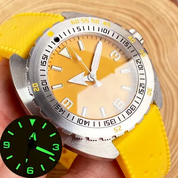 Новые мужские часы Tandorio с водонепроницаемостью 42 мм 20ATM, вращающийся безель, купол из сапфирового стекла, заводная головка из сапфирового стекла, завинчивающаяся заводная головка