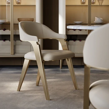 Обеденные стулья в скандинавском минимализме, Роскошный обеденный стул современного дизайна из нержавеющей стали, мебель для гостиной Cadeira, WZ50DC