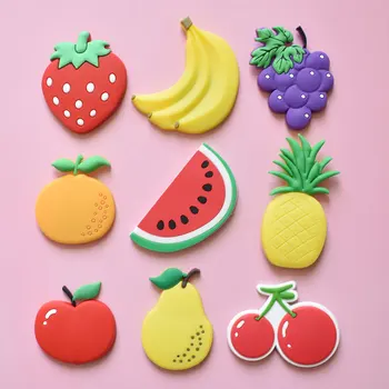 9 шт./компл. Креативные магниты на холодильник с имитацией фруктов для детей, мультяшные магниты из ПВХ на холодильник, детские обучающие игрушки, декор