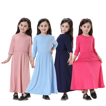 2023 Детская юбка Нового дизайна, мусульманская детская Абайя, модный дизайн, последний популярный на каждый день, 4 цвета, 100% новая ближневосточная Абайя