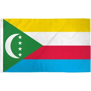 Прямая поставка, национальный флаг Коморских островов из 100% полиэстера
