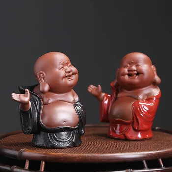 Украшение чайного столика для дома с улыбающимся Буддой Майтрейей