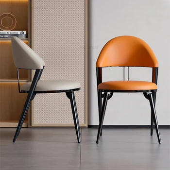 Итальянские минималистичные обеденные стулья, Современная ресторанная мебель, Гостиничный Домашний обеденный стул, простые повседневные стулья для макияжа со спинкой