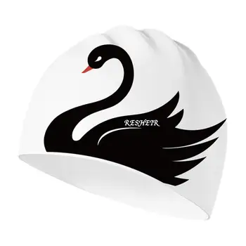 Водонепроницаемые Плавательные Шапочки Для Женщин Swan Large Silicone Girls Swimming Hat Эластичные Приятные Для Кожи Плавательные Шапочки Противоскользящая Плавательная Шляпа