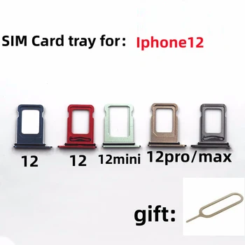 Для iphone 12 Оригинальный Корпус Телефона Новый Адаптер для SIM-карты И Слот Для Держателя Лотка для Карт Micro SD Со Свободной Иглой Для Извлечения Pin-ключа