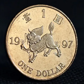 Монета KIRIN 1997 года номиналом 1 юань, диаметр 21 мм, Возвратная Памятная монета, новая Unc