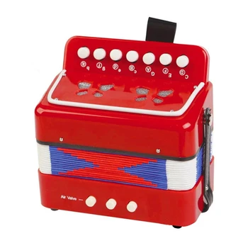 Детский аккордеон, игрушки, 7 клавиш, 2 баса, маленький аккордеон для мальчиков и девочек, обучающий музыкальный инструмент, игрушки, Рождественский подарок