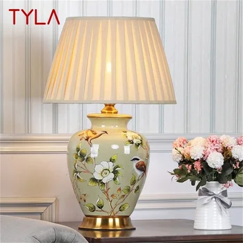 Керамическая настольная лампа TYLA, Настольная лампа, Роскошный Современный светодиодный дизайн для дома, спальни, гостиной