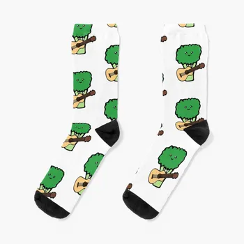 Гитарные носки с рисунком брокколи, забавные носки для женщин, счастливые носки для мужчин