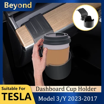 Для Tesla Модель 3 Держатель стакана для воды на приборной панели 2023 Модель Y Органайзер для приборной панели Левый ящик для хранения аксессуаров на приборной панели 2022