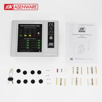 Asenware, одобренная LPCB, 8-зонная беспроводная обычная система управления пожарной сигнализацией для домашнего использования