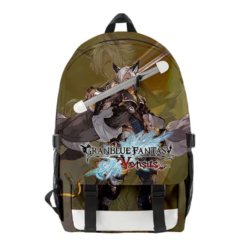 Рюкзак на молнии Granblue Fantasy 2023, Новая мода, простая Классическая студенческая сумка из полиэстера, дорожная сумка