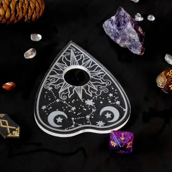 Метафизическая доска объявлений с биолокацией и лунным узором, принадлежности для ведьминых поделок для церемонии гадания на кристаллах.