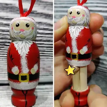 Забавный Санта-Клаус, Подвеска для Рождественской елки, украшение для вечеринки, ремесло