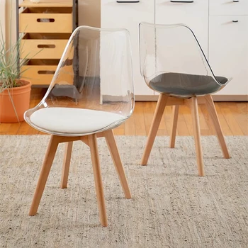 Современные переносные стулья для столовой на открытом воздухе, деревянный Прозрачный пластиковый акриловый стул, минималистичный Металлический шезлонг, пластиковая мебель