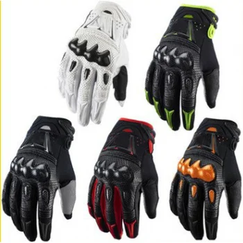 Защитные перчатки для гоночного снаряжения из углеродного волокна из чистой кожи с пятнистым пятном для мотоциклов
