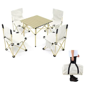 Портативная складная скамейка Походный стул со столом Masa Sandalye для вечеринок на открытом воздухе, набор складных столов и стульев для мероприятий