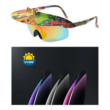 Уличные Мужские Женские солнцезащитные очки UV400 с полями, модные ослепляющие очки для шоссейного велосипеда, Велосипедные очки MTB, Спортивные велосипедные очки