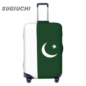Чехол для багажа с флагом страны Пакистан, Дорожные принадлежности для чемодана, эластичный пылезащитный чехол с принтом, защитный чехол для сумки-тележки