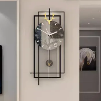 Модные Простые бесшумные художественные часы, висящие на стене, современные акриловые часы для гостиной, стрелки, Календарь, Необычная настенная роспись Horloge Home Decor
