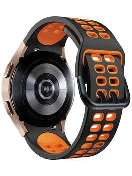 Ремешок без зазоров Для Samsung Galaxy Watch 4 classic 46 мм 42 мм 20 мм Спортивный Силиконовый Браслет Galaxy Watch 4 5 pro 44 мм 40 мм pro ремешок